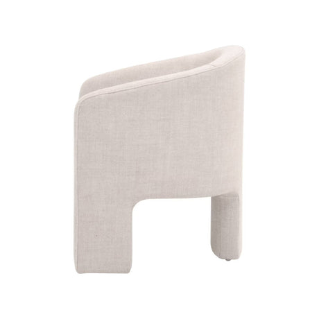 French Linen 3-Legged Accent Chair | Living Essentials Hall