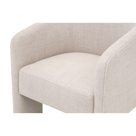 French Linen 3-Legged Accent Chair | Living Essentials Hall