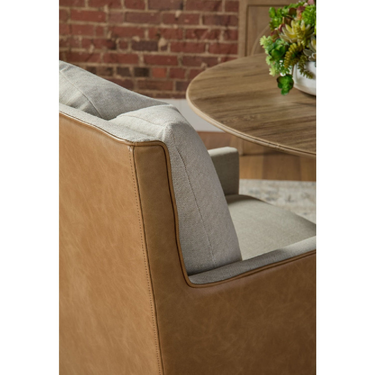 Two-Toned Wheeled Lounge Chair | Living Essentials Harmony