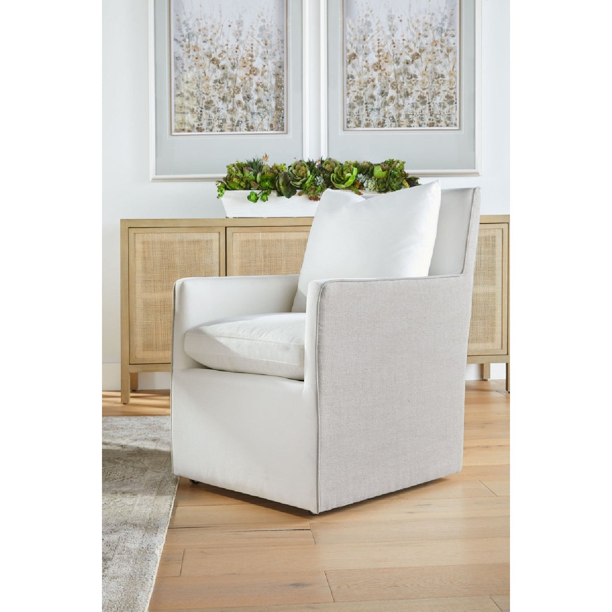 Two-Toned Wheeled Lounge Chair | Living Essentials Harmony