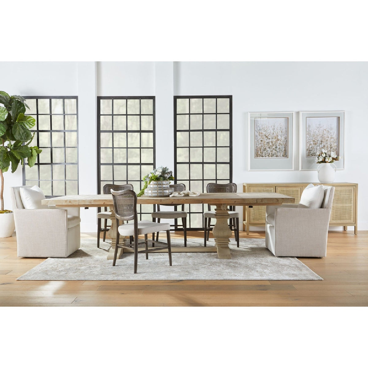 Two-Toned Wheeled Lounge Chair | Living Essentials Harmony
