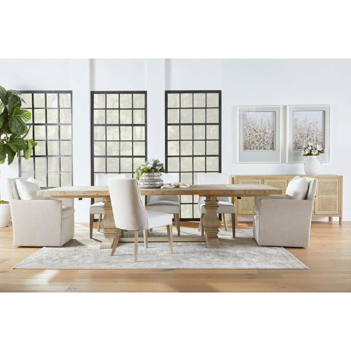 Two-Toned Wheeled Lounge Chair | Living Essentials Harmony