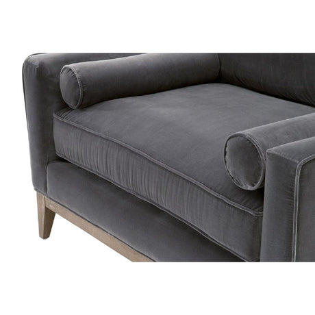 Velvet Modern Loveseat | Living Essentials Parker