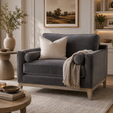 Velvet Modern Loveseat | Living Essentials Parker