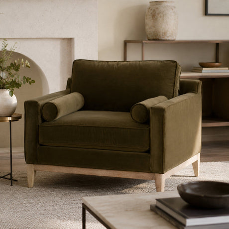 Velvet Modern Loveseat | Living Essentials Parker