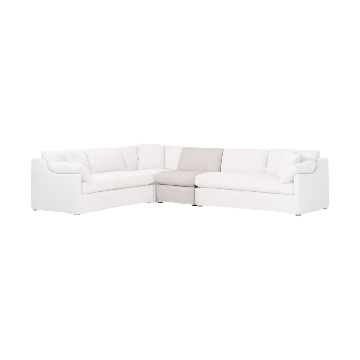 Modern European furniture - Cream Skirted Modular Accent Chair - www.oroa.com