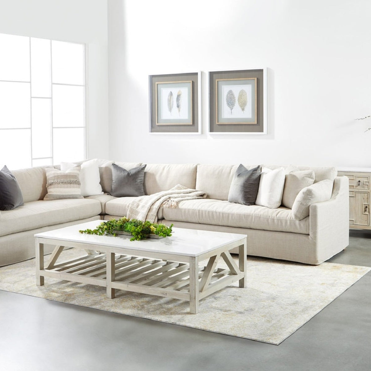Modern European furniture - Cream Skirted Modular Accent Chair - www.oroa.com