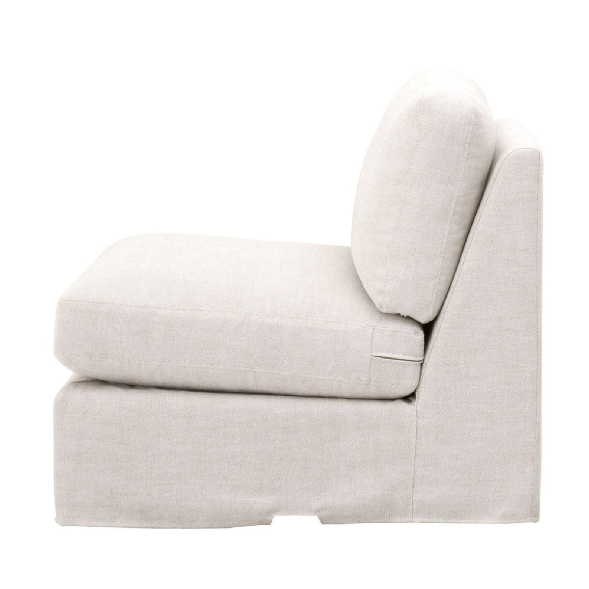 Modern European furniture - Cream Skirted Modular Accent Chair - www.oroa.com