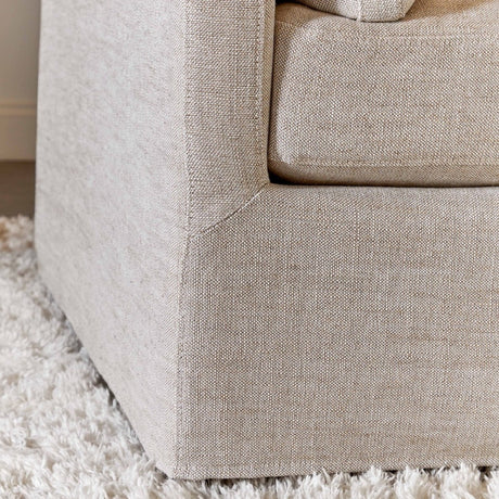 Modern European furniture - Cream Skirted Sofa - www.oroa.com