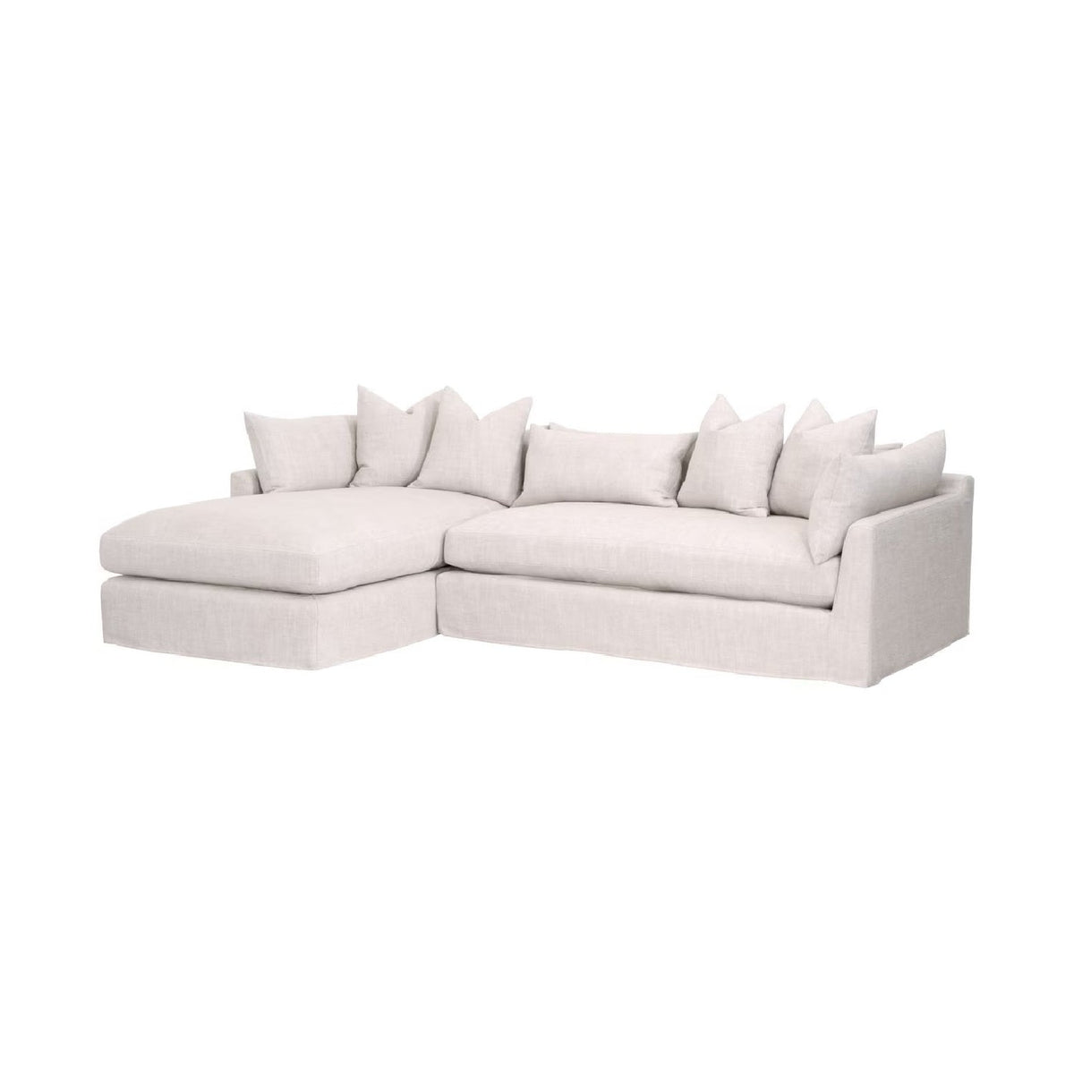 Beige Slipcover Sectional Sofa | Living Essentials Haven