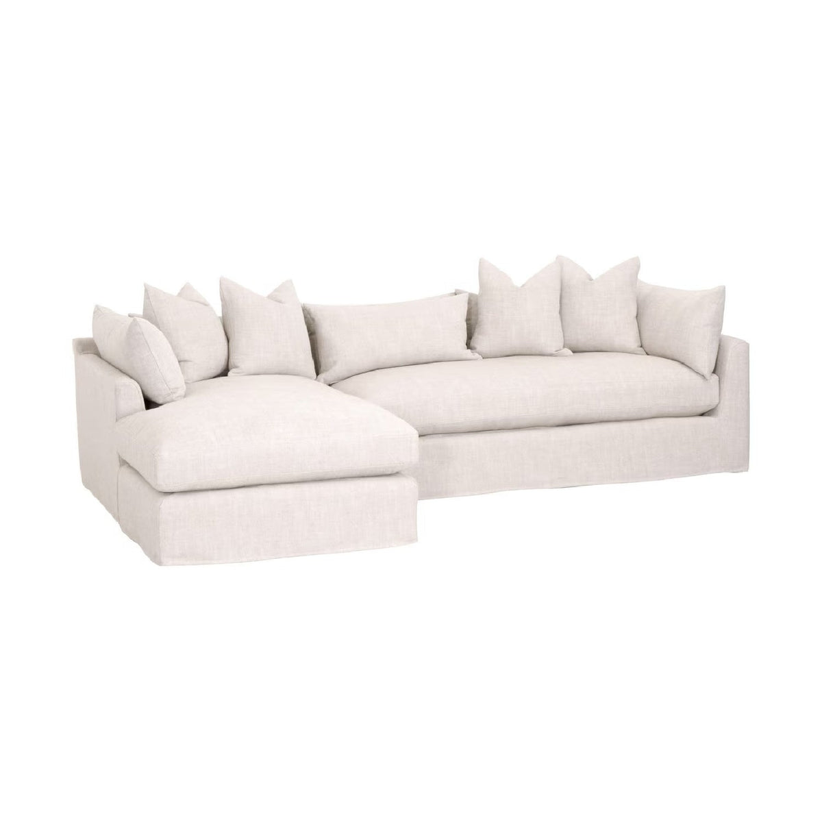 Beige Slipcover Sectional Sofa | Living Essentials Haven