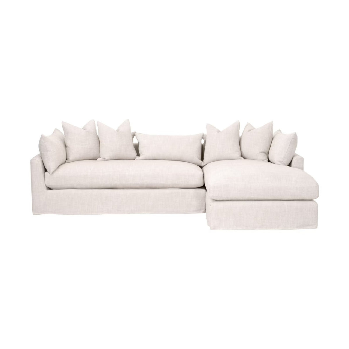 Beige Slipcover Sectional Sofa | Living Essentials Haven