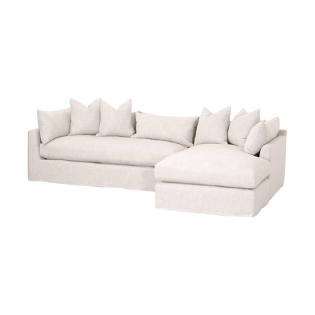 Beige Slipcover Sectional Sofa | Living Essentials Haven