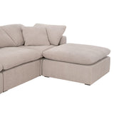 Modern European furniture - Square Cushioned Modular Ottoman - www.oroa.com