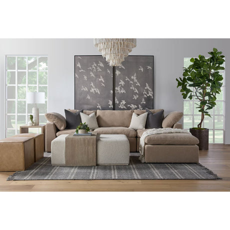 Modern European furniture - Square Cushioned Modular Ottoman - www.oroa.com