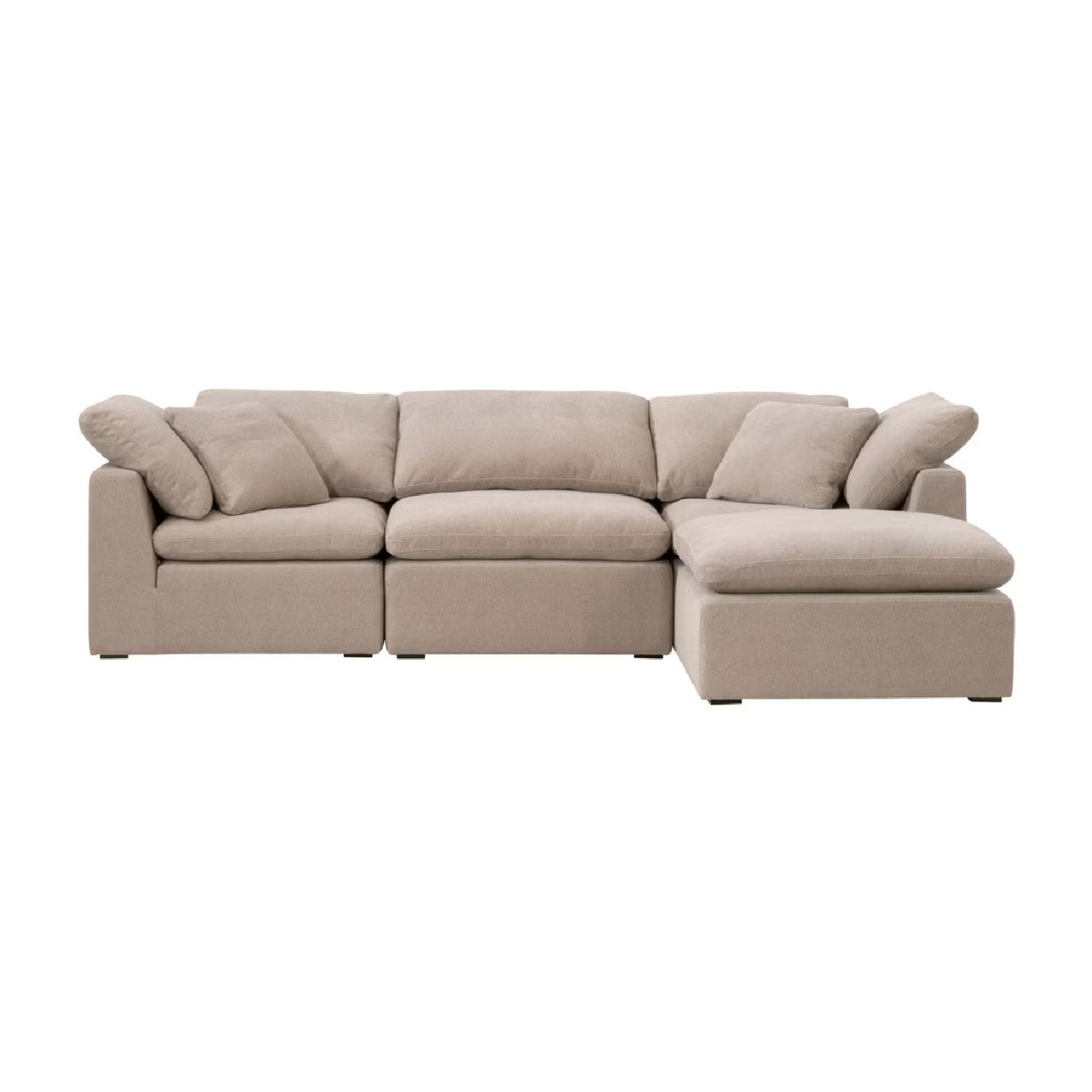 Modern European furniture - Square Cushioned Modular Ottoman - www.oroa.com