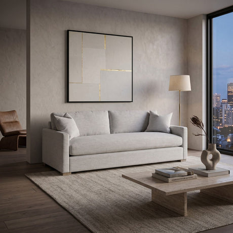 Modern European furniture - Gray Slim-Armed Sofa - www.oroa.com