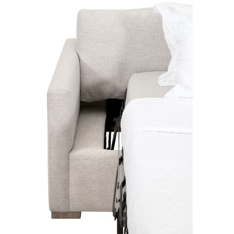 Modern European furniture - Gray Slim-Armed Queen Sleeper Sofa - www.oroa.com