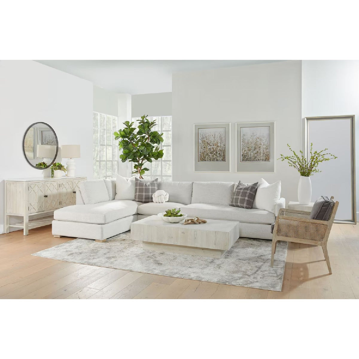 Gray Modular Chaise Lounge | Living Essentials Clara