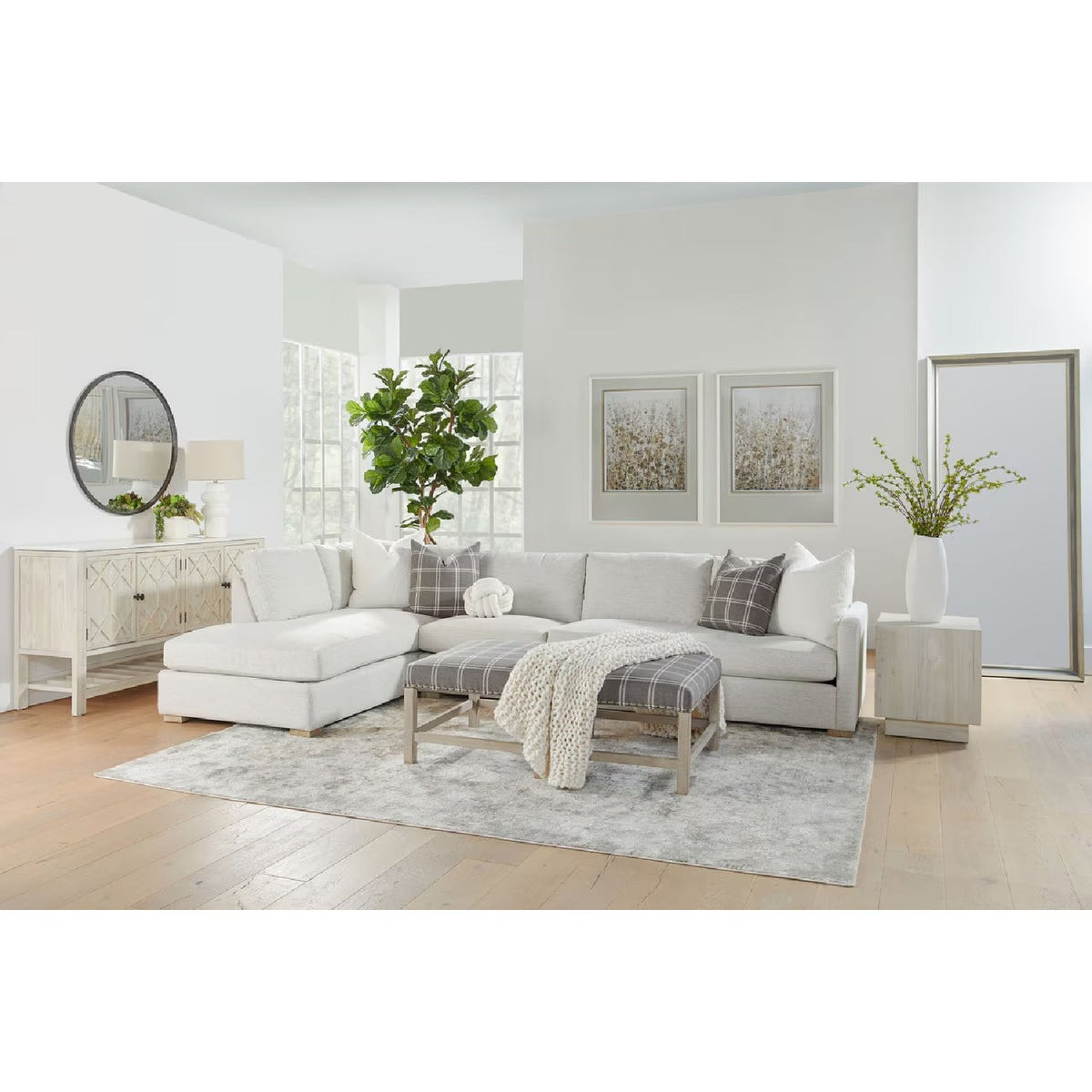 Gray Modular Chaise Lounge | Living Essentials Clara