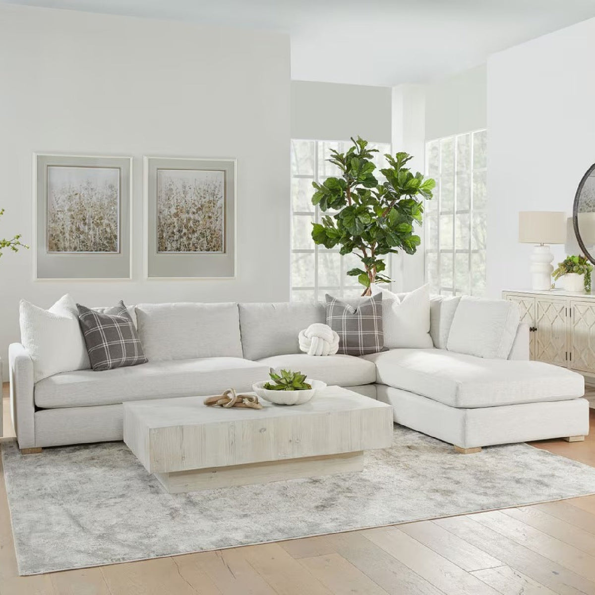 Gray Modular Chaise Lounge | Living Essentials Clara