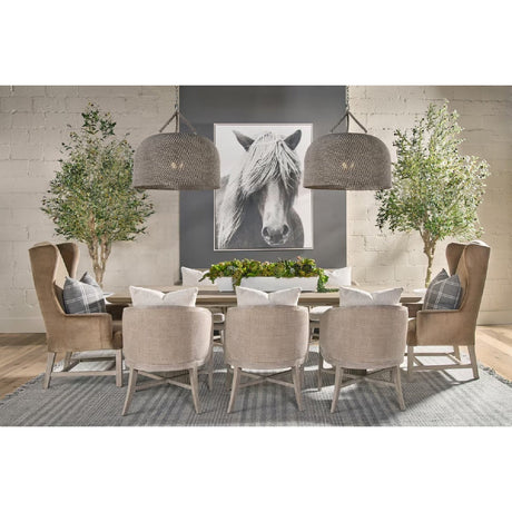 Modern European furniture - Curved Oak Linen Lounge Chair - www.oroa.com
