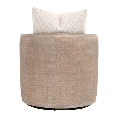 Curved Oak Swivel Club Chair | Living Essentials McGuire