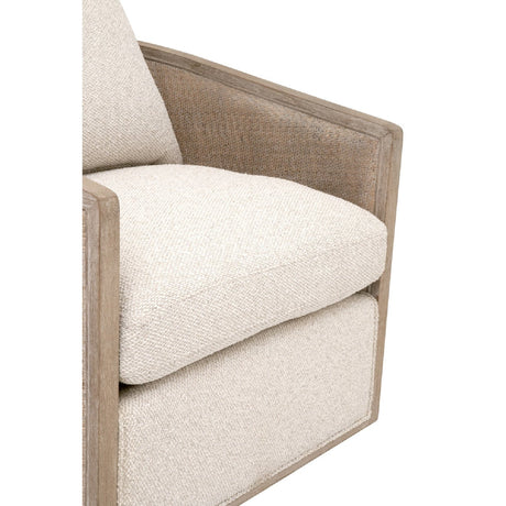 Curved Oak Swivel Club Chair | Living Essentials McGuire