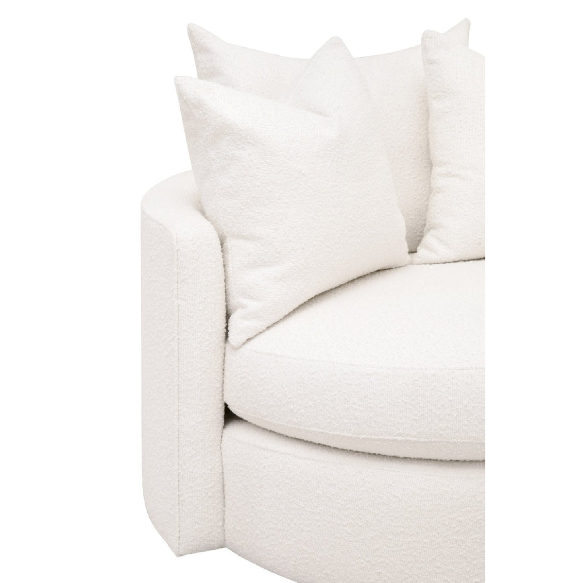 Round Petite Swivel Sofa | Living Essentials Lourne