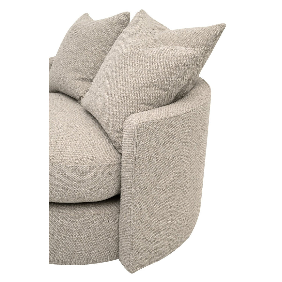 Round Petite Swivel Sofa | Living Essentials Lourne