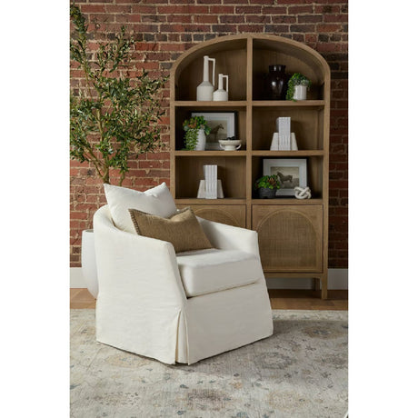 Skirted Swivel Club Chair | Living Essentials Faye