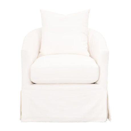 Skirted Swivel Club Chair | Living Essentials Faye