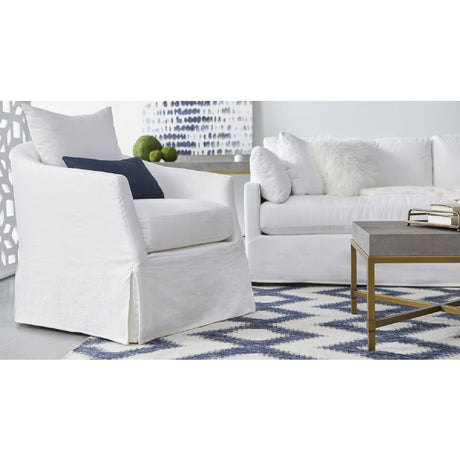 Skirted Swivel Club Chair | Living Essentials Faye