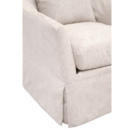 Skirted Swivel Club Chair | Living Essentials Faye