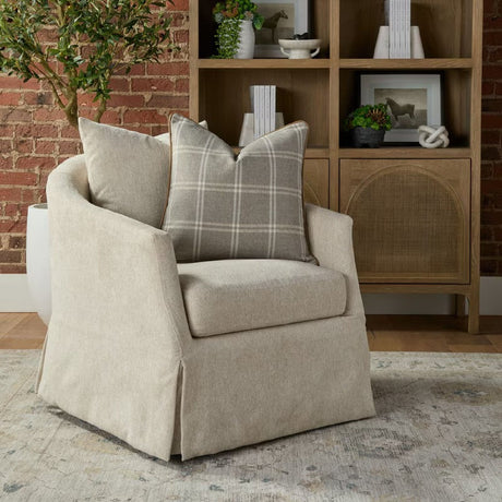 Skirted Swivel Club Chair | Living Essentials Faye