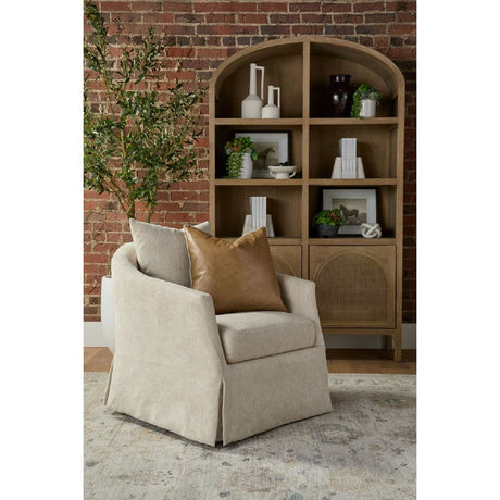 Skirted Swivel Club Chair | Living Essentials Faye