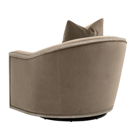 Cushioned Oak Swivel Club Chair | Living Essentials Paxton