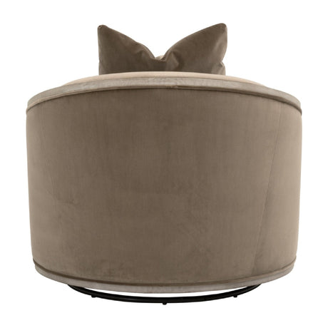 Cushioned Oak Swivel Club Chair | Living Essentials Paxton