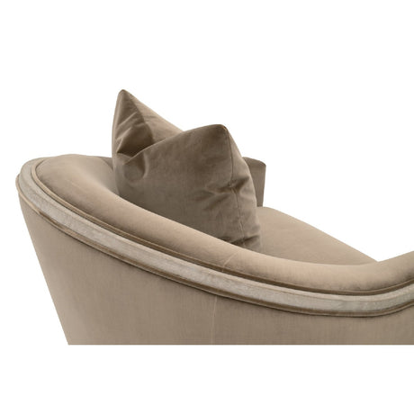 Cushioned Oak Swivel Club Chair | Living Essentials Paxton