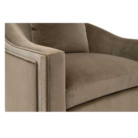 Cushioned Oak Swivel Club Chair | Living Essentials Paxton