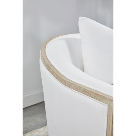 Cushioned Oak Swivel Club Chair | Living Essentials Paxton