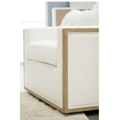 Cushioned Oak Swivel Club Chair | Living Essentials Paxton