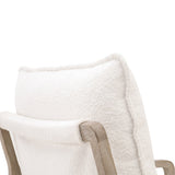 Modern European furniture - White Boucle Cushioned Club Chair - www.oroa.com