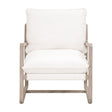 Modern European furniture - White Boucle Cushioned Club Chair - www.oroa.com