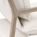Modern European furniture - White Boucle Cushioned Club Chair - www.oroa.com