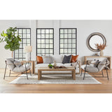 Modern European furniture - Brown Leather Strap Lounge Chair - www.oroa.com