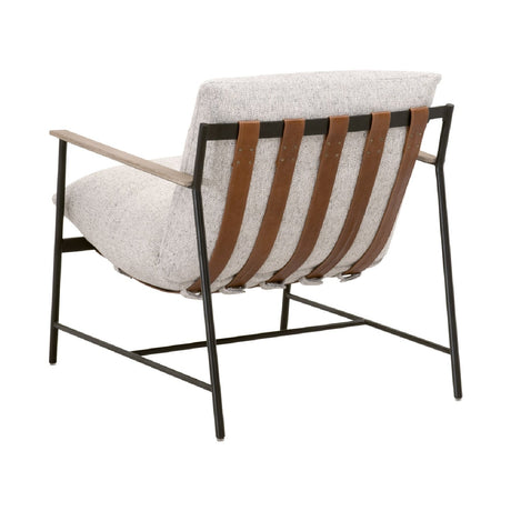 Modern European furniture - Brown Leather Strap Lounge Chair - www.oroa.com