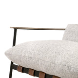 Modern European furniture - Brown Leather Strap Lounge Chair - www.oroa.com