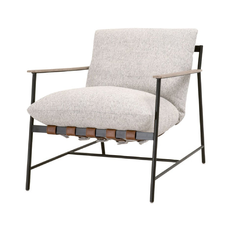Modern European furniture - Brown Leather Strap Lounge Chair - www.oroa.com