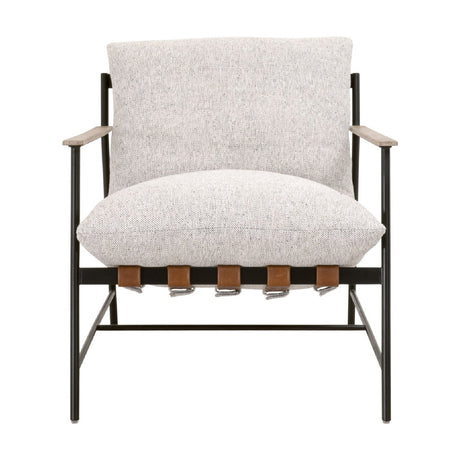 Modern European furniture - Brown Leather Strap Lounge Chair - www.oroa.com
